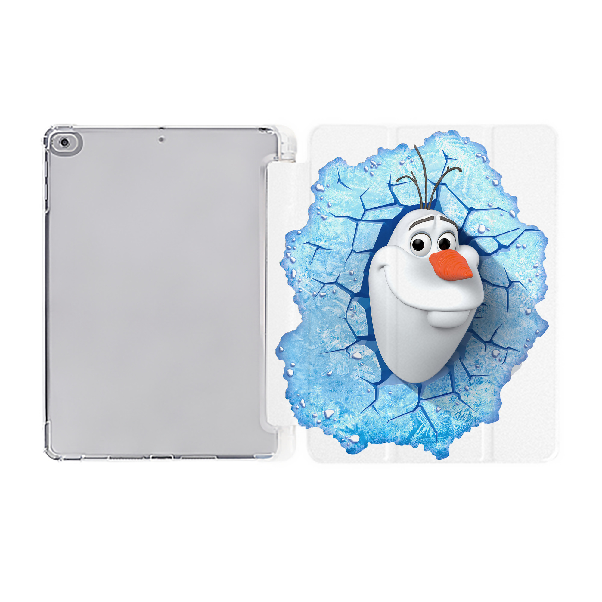 （画像用） アナと雪の女王 アンナ エルサ Frozen Anna Elsa IPad ケース ペン収納付き 三つ折りスタンド PUレザー×シリコン 対応機種9.5/10.5/10.9インチ